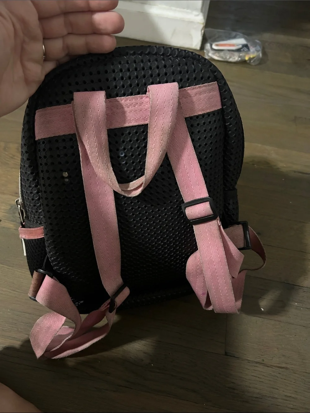Light plus nine Black and Pink Mini Backpack (the nimix are removable)